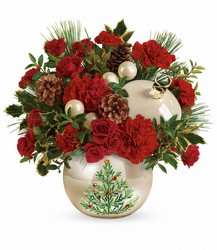 Teleflora's Classic Pearl Ornament Bouquet from Backstage Florist in Richardson, Texas
